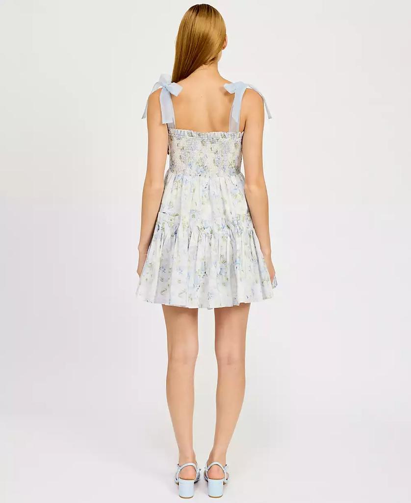En Saison Women's Scarlet Floral-Print Tiered Mini Dress