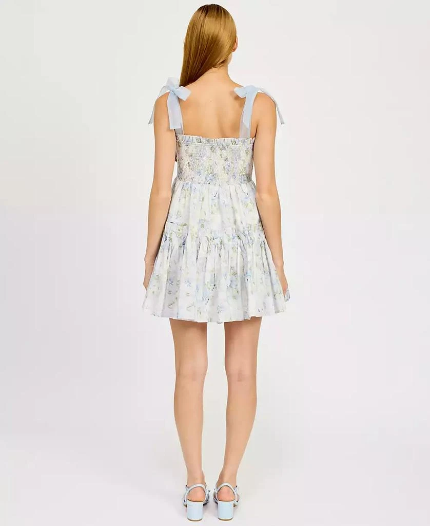 En Saison Women's Scarlet Floral-Print Tiered Mini Dress 2