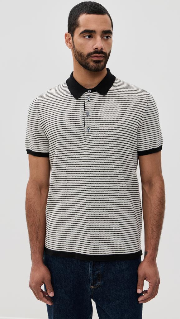 Billy Reid Striped Sweater Polo