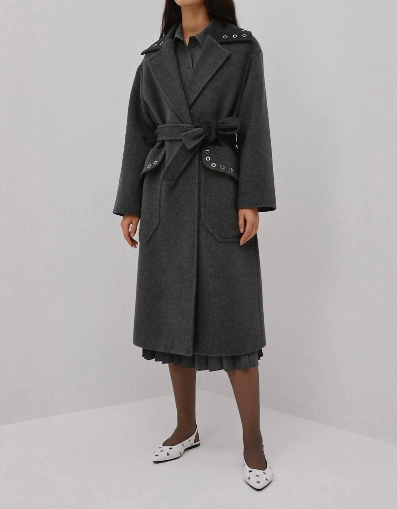 BEATRICE B Beatrice .B - Grommet Collar Long Coat