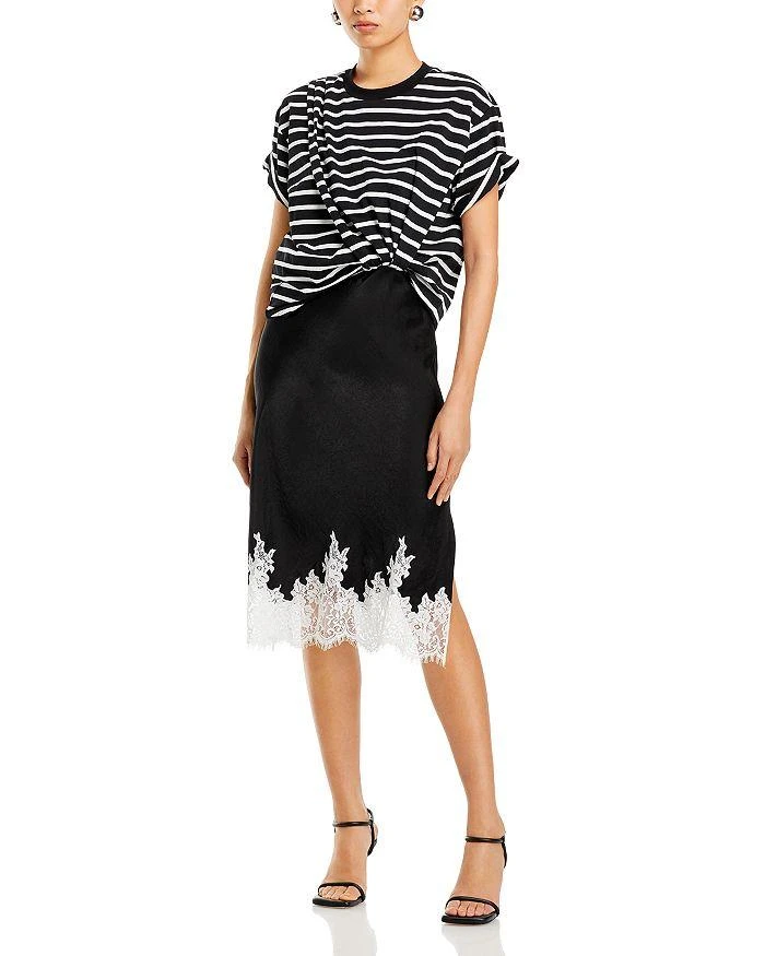 3.1 Phillip Lim Striped Draped T-Shirt Dress 1