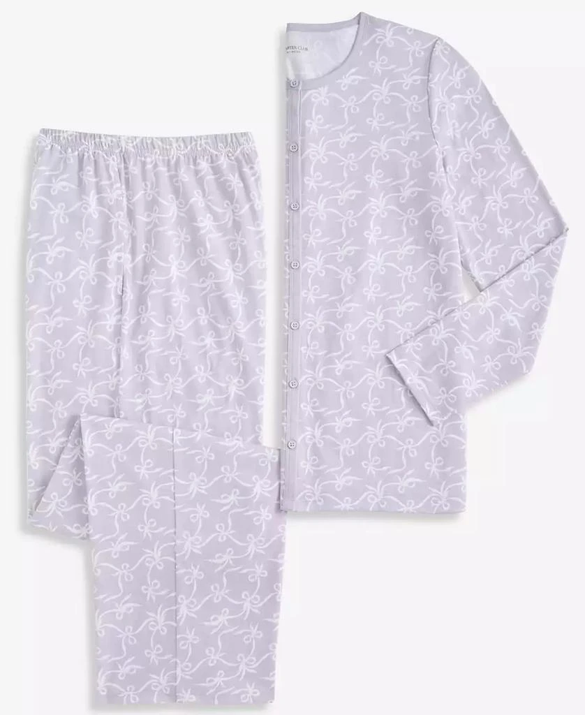 Charter Club Women
s Cotton Printed Button-Front Pajama Set, Exclusively at Macy
s 2