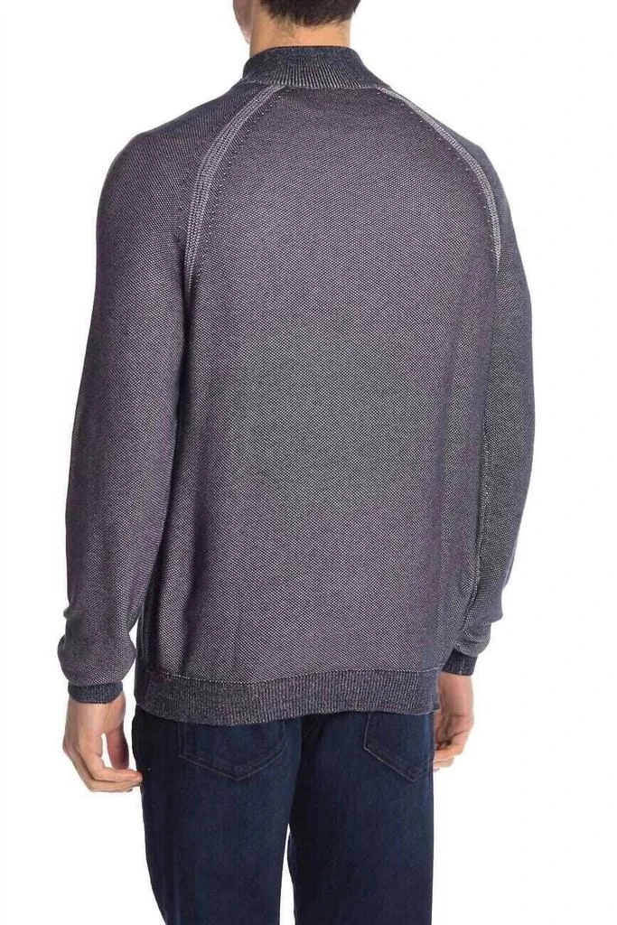 Tailor Vintage Tailor Vintage - Birdseye Reversible 1/4 Zip Knit Pullover Sweater 3