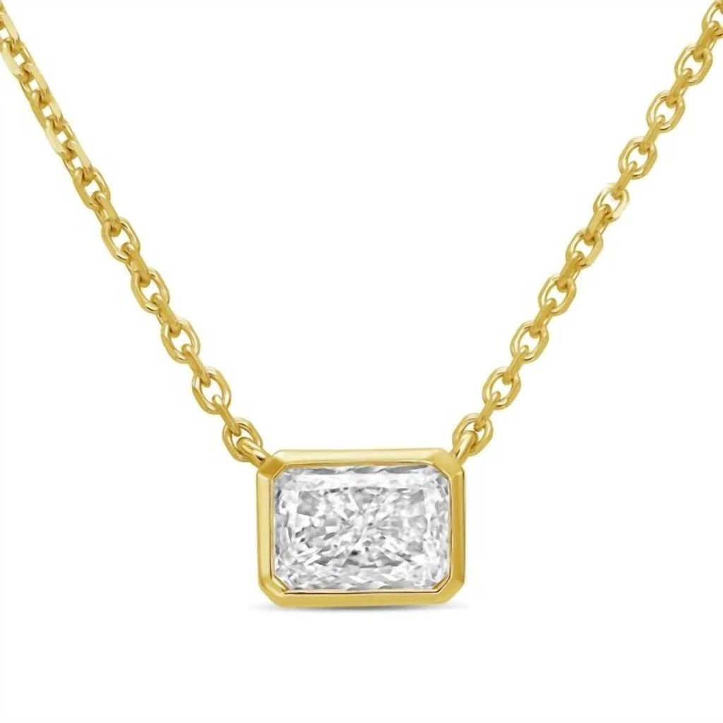 Diana M Jewels Diana M Jewels - Women
s Statement 5 Carat Lab-grown Diamond Radiant Bezel Necklace