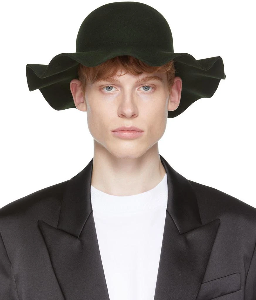 AMI Green Borsalino Edition Felted Hare Fur Hat 1