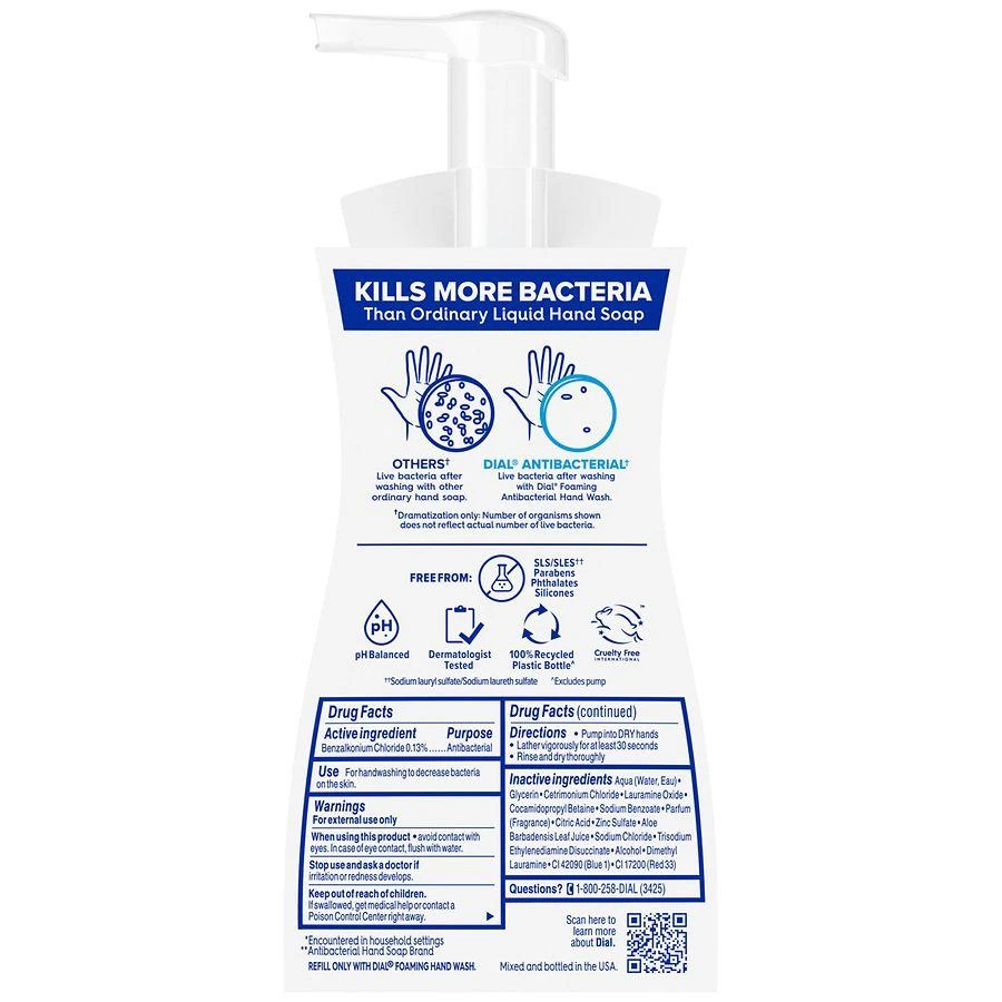Dial Complete Antibacterial Foaming Hand Wash Spring Water 3