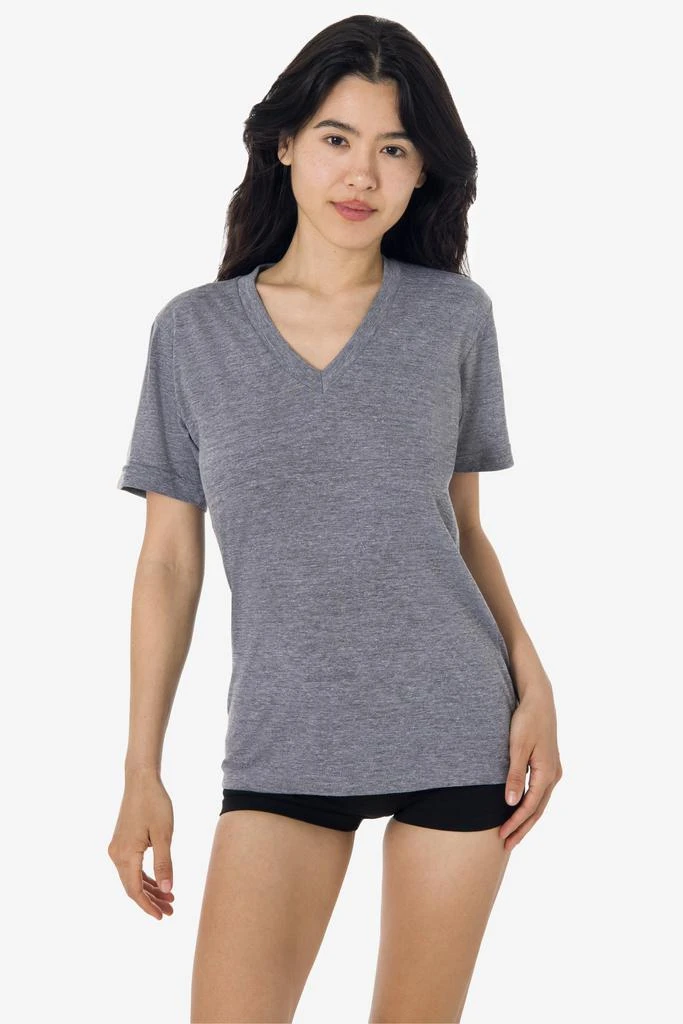 wholesale-losangelesapparel TR61 - 3.7oz Short Sleeve Tri-Blend V-Neck 3