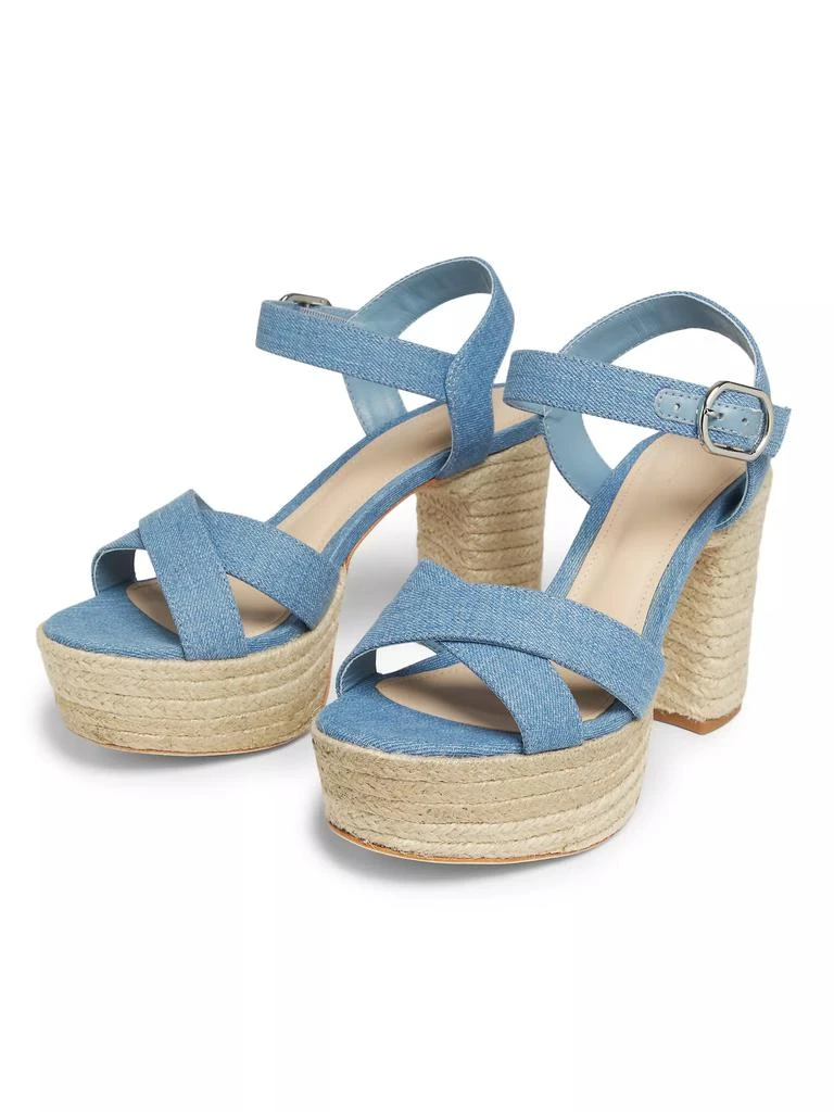 22élevé Denim Platform Espadrille Sandals 2