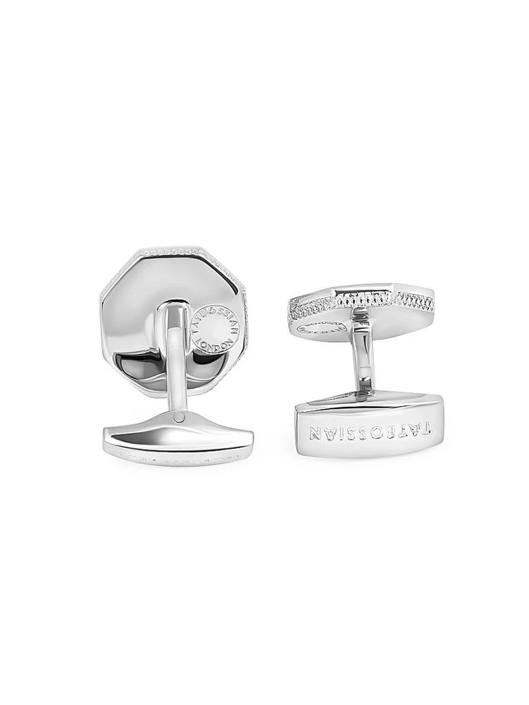 Tateossian Sterling Silver 
Mother-Of-Pearl Octagon Cufflinks 3