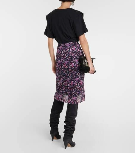 Marant Etoile Gibsi floral cotton midi skirt 3