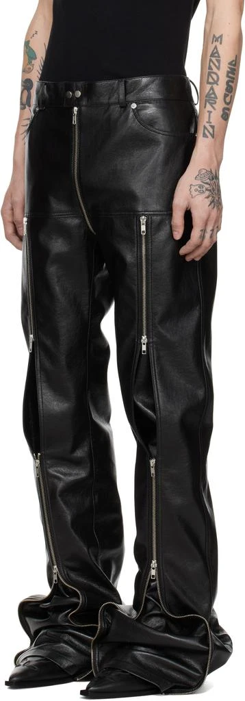 LU'U DAN Black Zipped Riot 5-Pocket Faux-Leather Pants 4