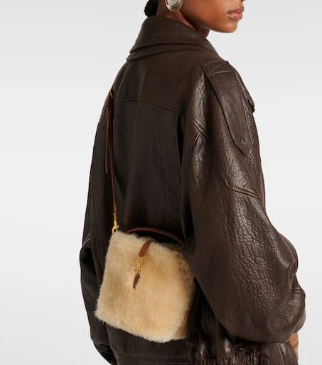Yves Saint Laurent Le 37 Mini shearling bucket bag 2