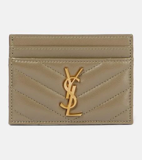 Yves Saint Laurent Cassandre metalassé leather card holder 1