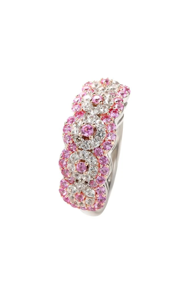 Suzy Levian Sterling Silver Pink & White Sapphire Ring 5