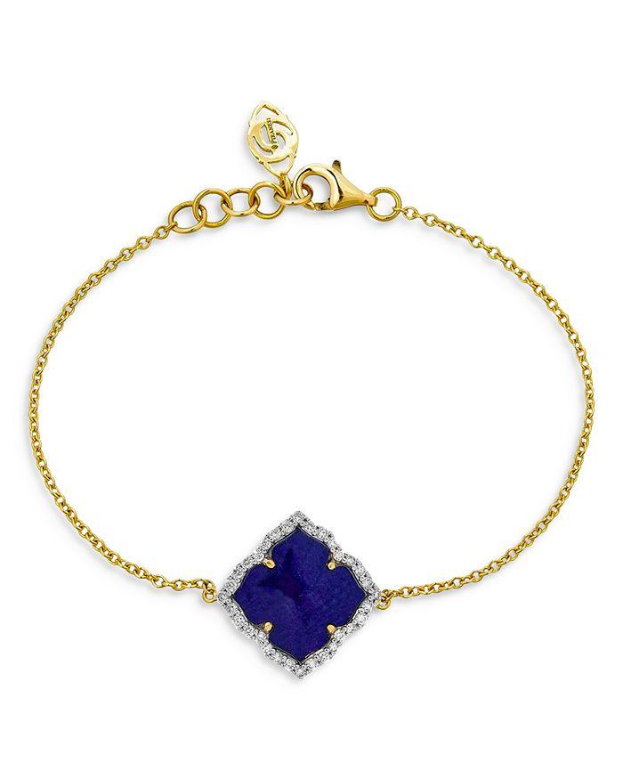 Piranesi 18K Yellow Gold Capri Fiore Bracelet with Lapis Lazuli and Diamonds
