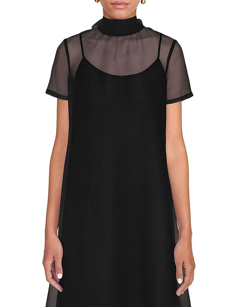 Staud Calluna High-Neck Organza Gown 6