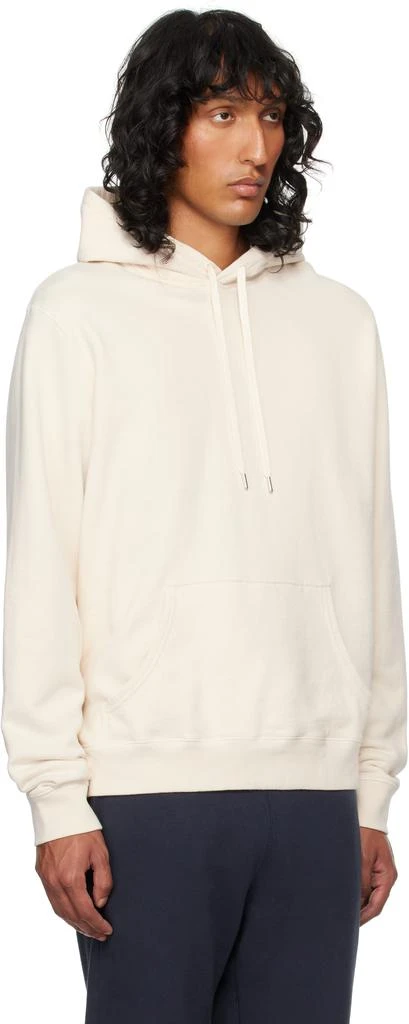 Sunspel Beige Loopback Hoodie 2