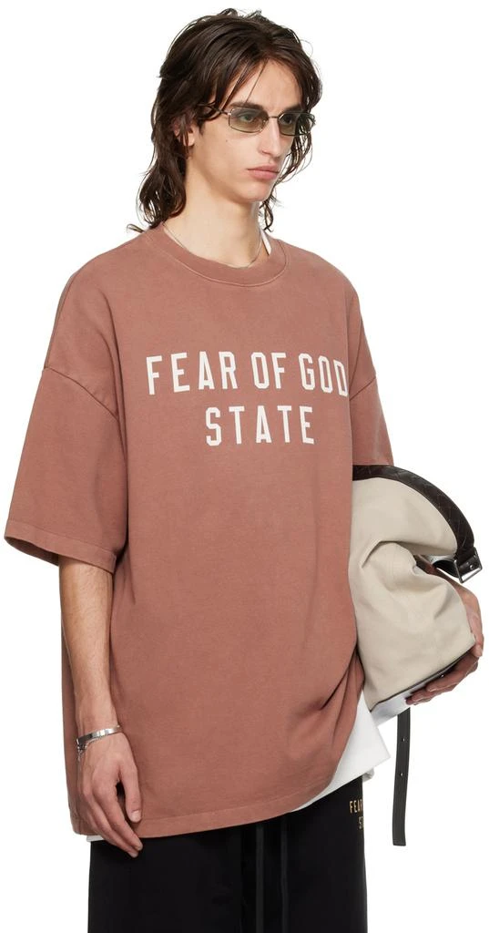 Essentials Burgundy Crewneck T-shirt 2