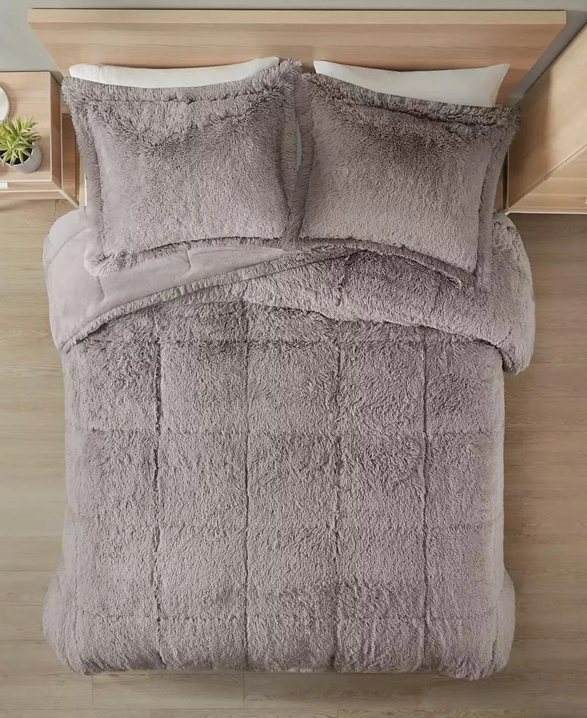 Macy's Malea Shaggy Faux-Fur 2-Pc. Comforter Set 3