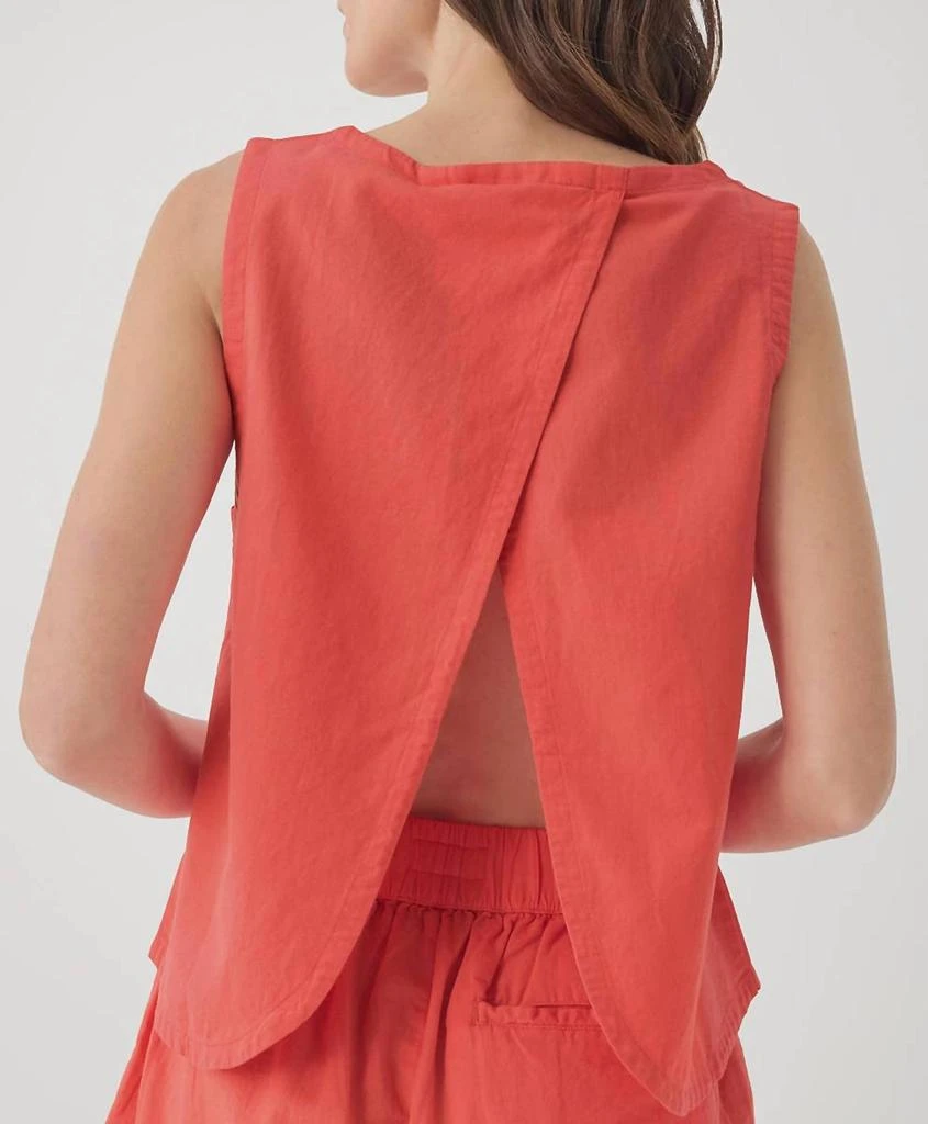 Pact Women's Canopy Linen Blend Tulip Back Tank 2