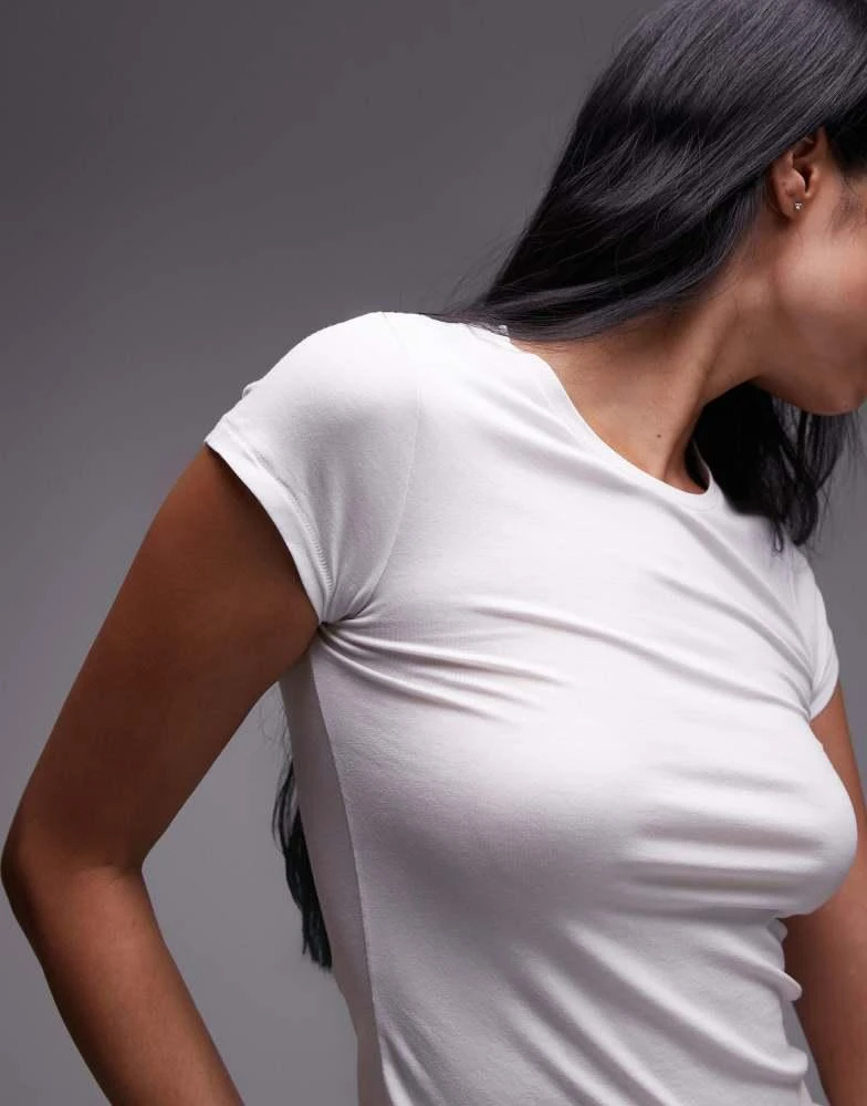 ARKET ARKET supersoft slim fit  short sleeve t-shirt  in white 2