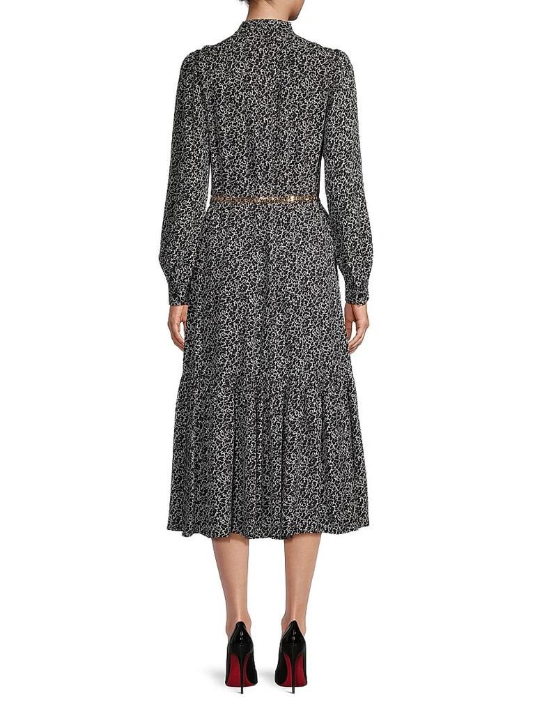 Michael Kors Leopard Tie-Neck Midi-Dress 5