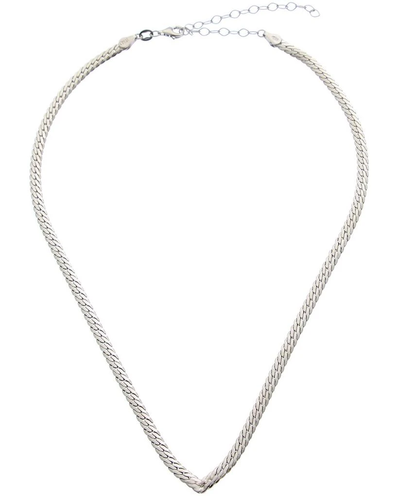 Meshmerise 18K Over Silver Herringbone Choker Necklace