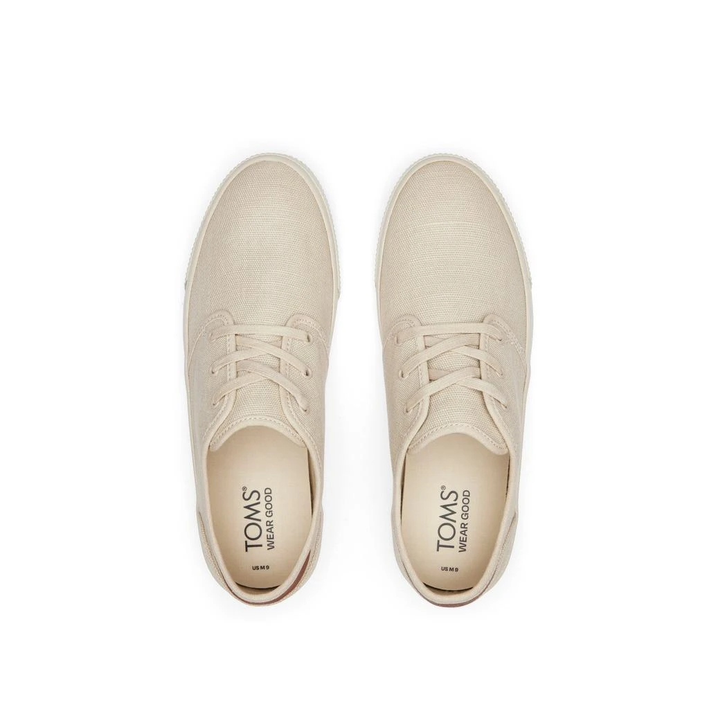 TOMS Shoes Carlo Cream Heritage Canvas Lace-Up Sneaker 6