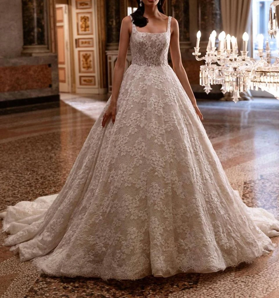 Demetrios Demetrios - Laced A Line Wedding Gown