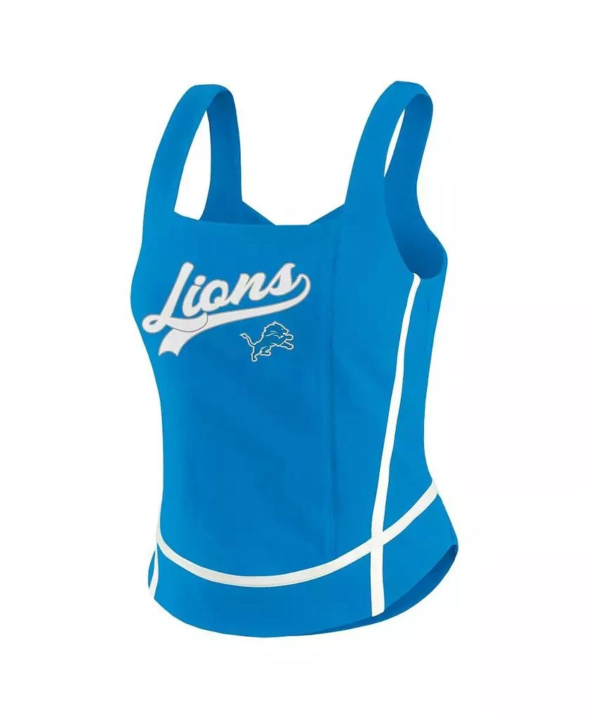 WEAR by Erin Andrews Women's Blue Detroit Lions Square Neck Tank Top 2