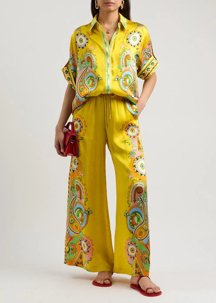 ALEMAIS Pinball printed silk-satin trousers 4