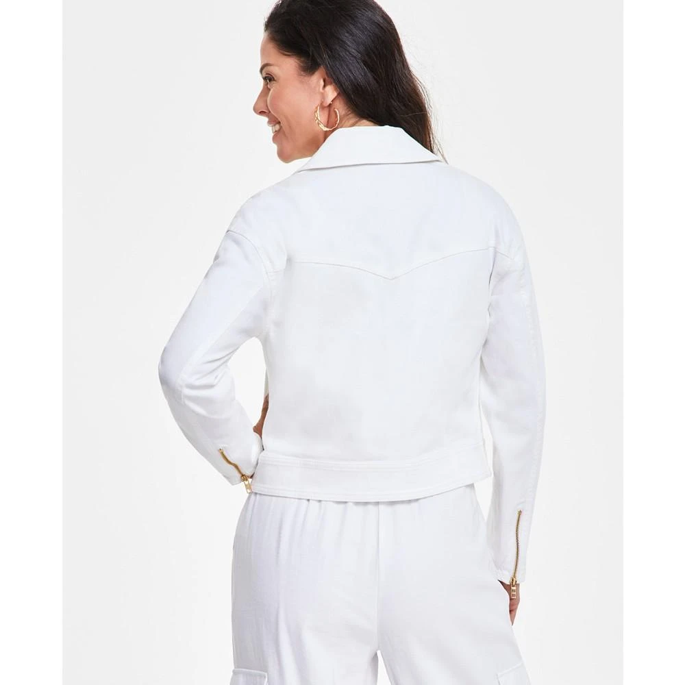 I.N.C. International Concepts Women's Denim Moto Jacket, Created for Macy's 2
