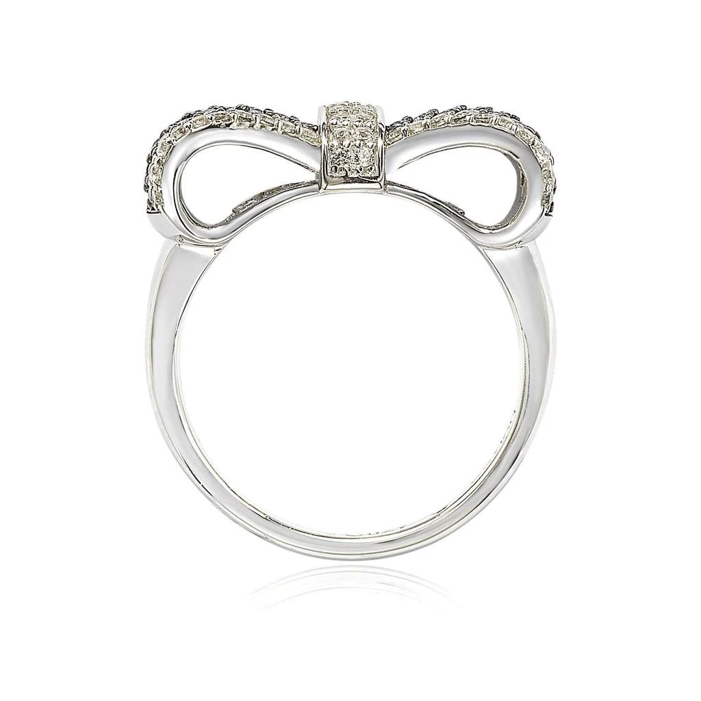 Suzy Levian Sterling Silver Blue
White Sapphire
Diamond Accent Bow Ring 5