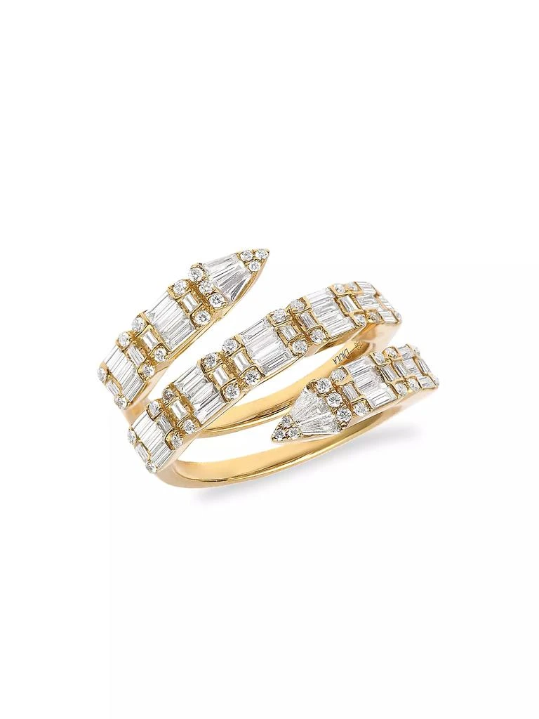 DJULA Beverly Hills 18K Yellow Gold & Diamond Spiral Ring 1