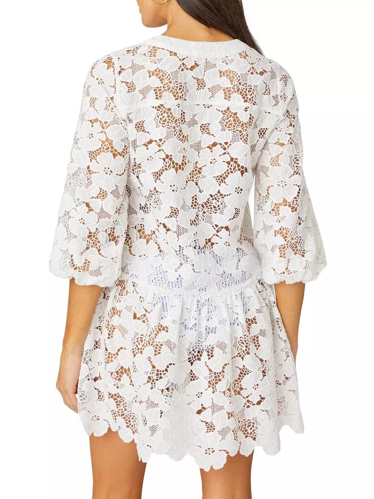 Shoshanna Umbrella Tiered Lace Minidress 3