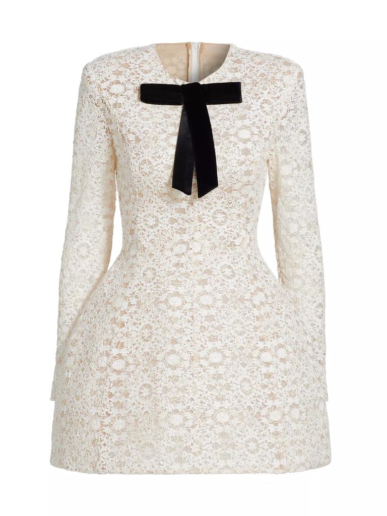 BRONX AND BANCO Courtney Blanc Lace Bow Minidress