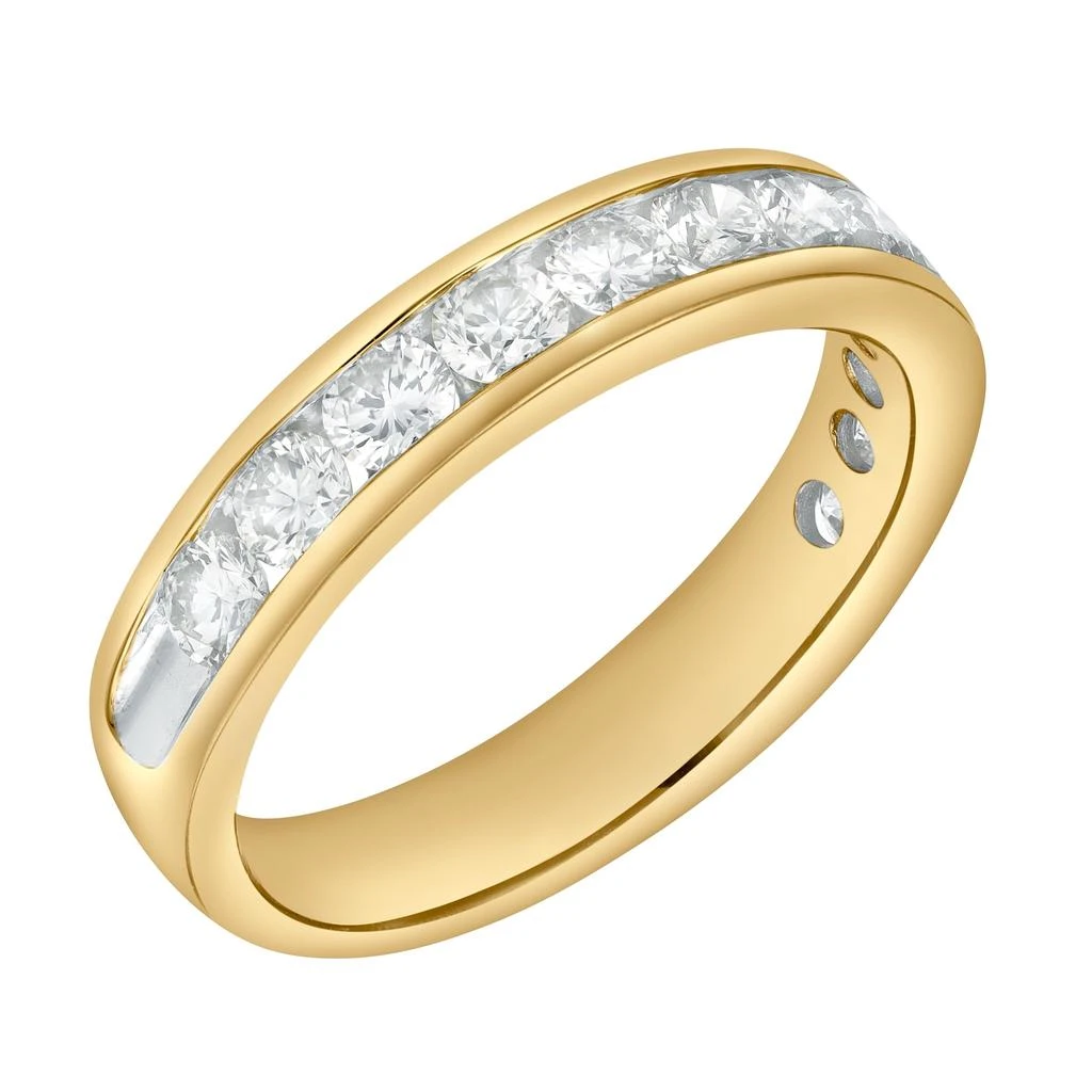 LuvMyJewelry Celvyn 1.00 Ct Natural Diamond Band 14K Gold Ring 2