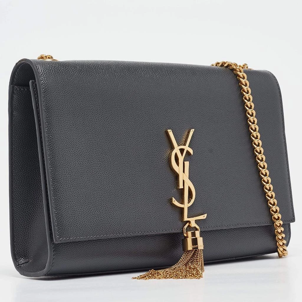 Yves Saint Laurent Saint Laurent Grey Leather Medium Kate Tassel Shoulder Bag 3