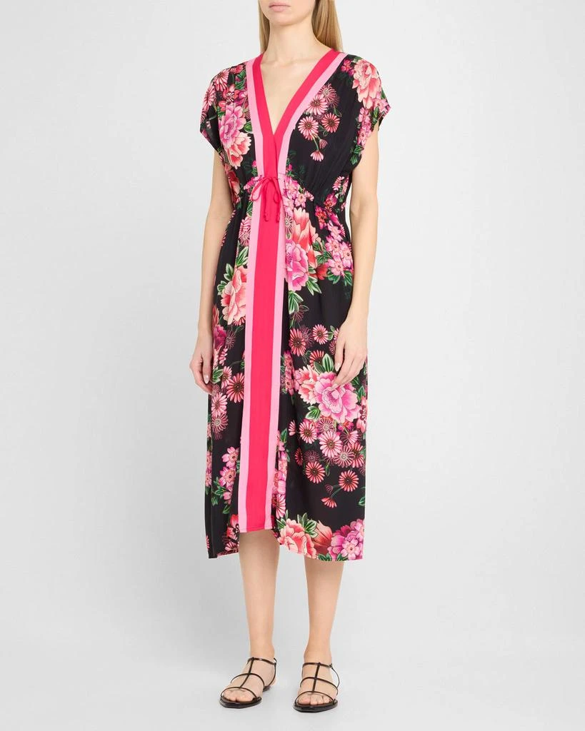 Johnny Was V-Neck Kaftan Dress 4