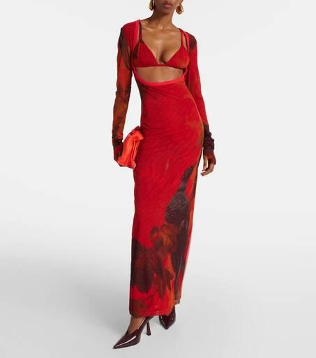 SIR. Libertine printed cutout maxi dress 2