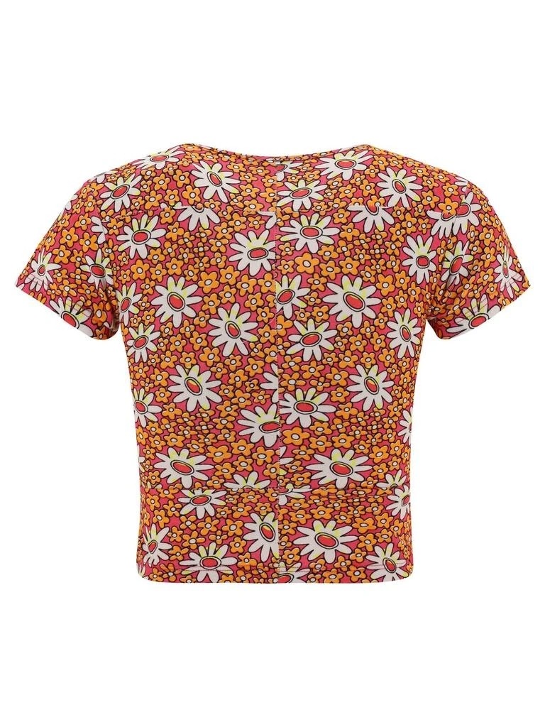 Collina Strada Collina Strada Floral Printed Crewneck Cropped T-Shirt 2