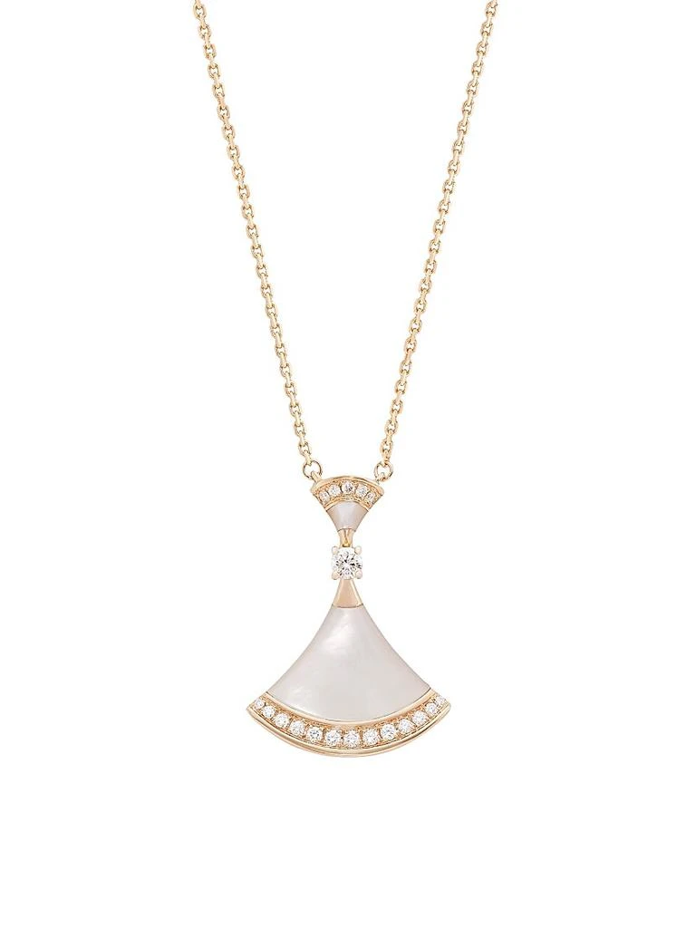 BVLGARI Divas' Dream 18K Rose Gold, Mother-Of-Pearl & Diamond Pendant Necklace 1