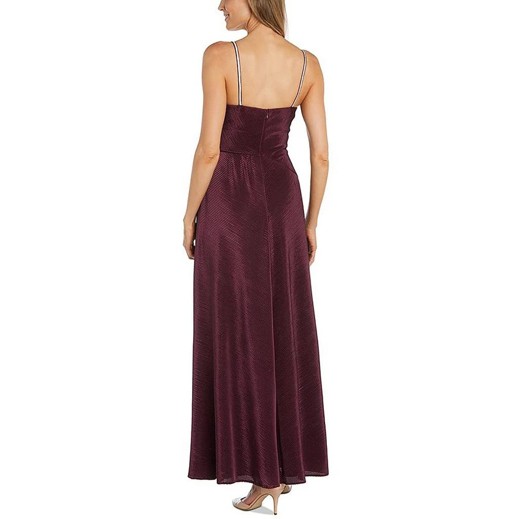NW Nightway Womens Embellished Shutter Pleat Evening Dress 2
