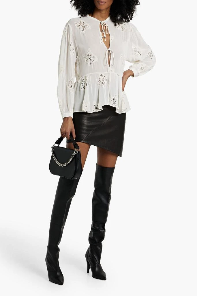 IRO Lalia chiffon and crocheted lace blouse 2