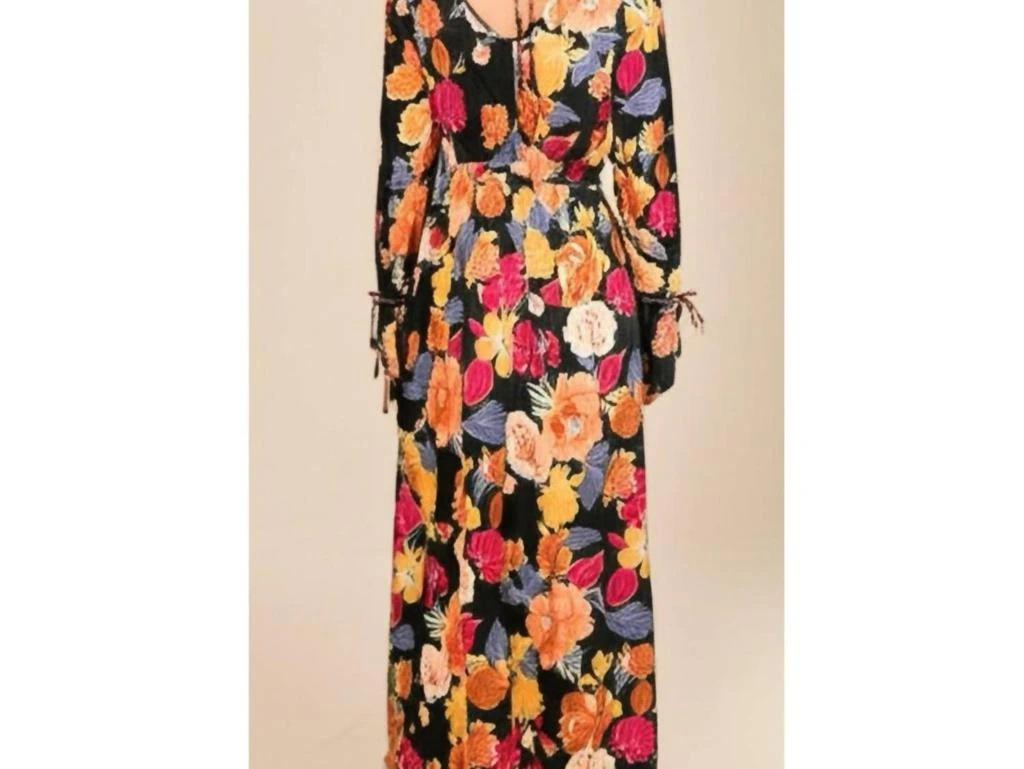 knee length dresses for ladies Polly Red Floral Wrap Maxi Dress main image 1