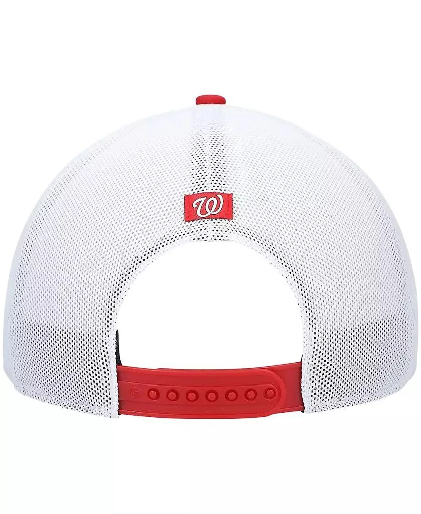 47 Brand Men's '47 Red and White Washington Nationals Burden Trucker Snapback Hat 5