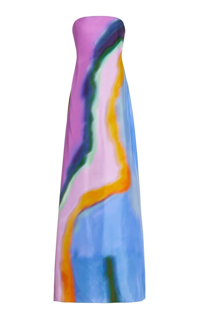 Christopher Esber Christopher Esber - Aura Strapless Silk Maxi Dress - Multi - AU 8 - Moda Operandi 1
