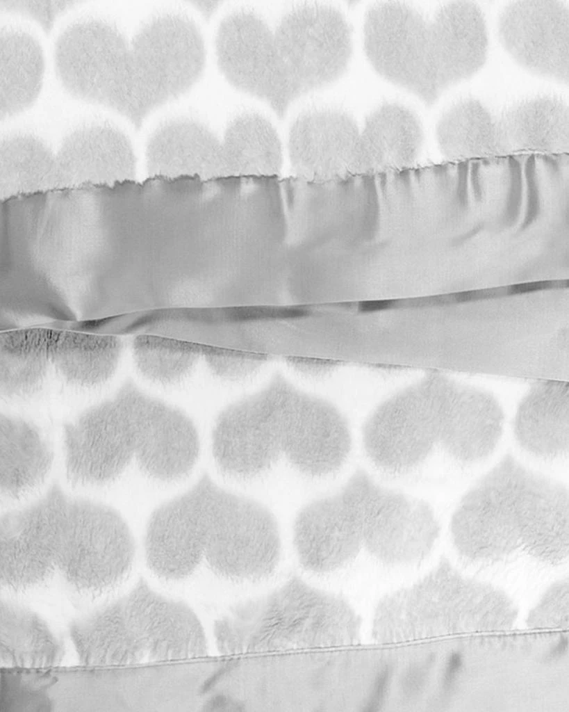 Little Giraffe Luxe™ Faux Fur Heart Army Blanket - Baby 3