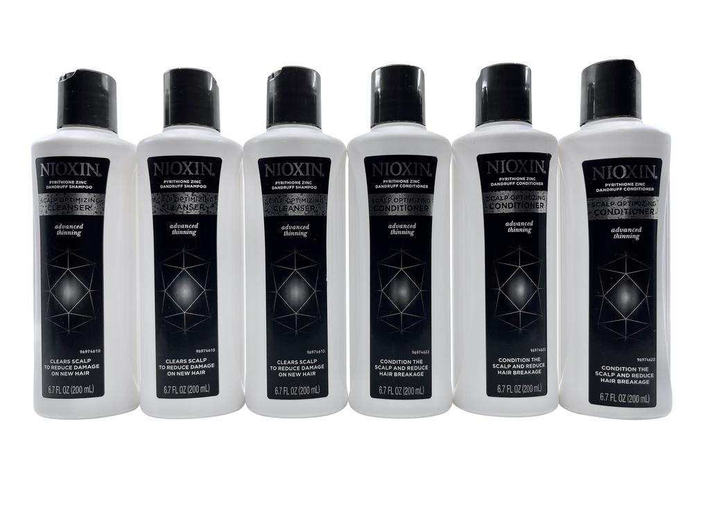 NIOXIN Pyrithione Zinc Dandruff Shampoo 6.7 OZ & Conditioner 6.7 OZ 3 of each