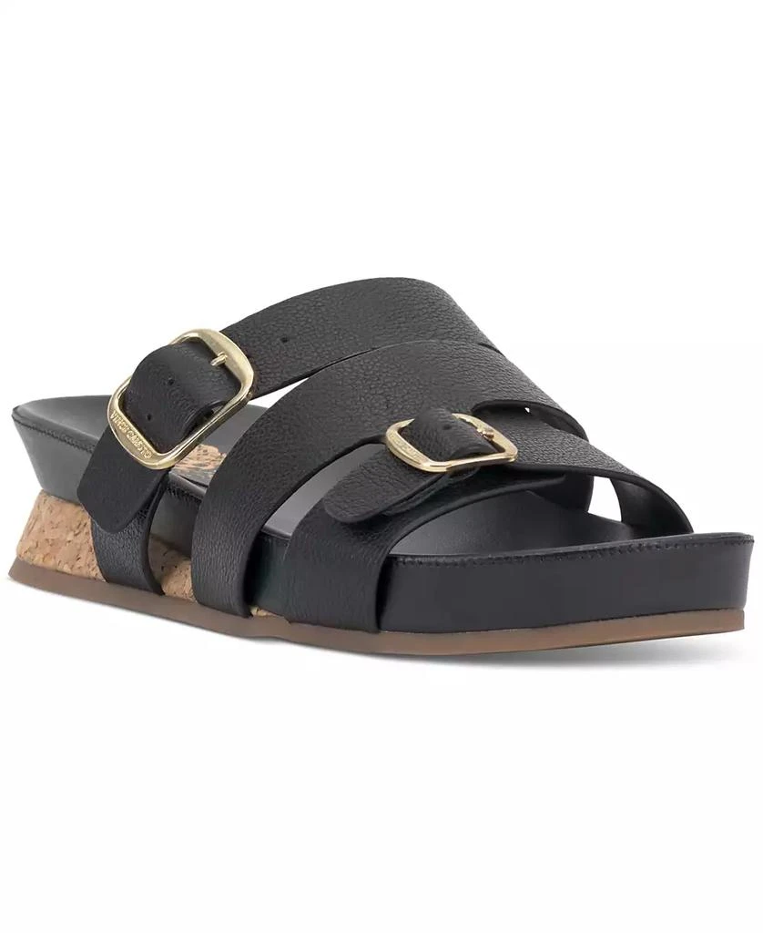 Vince Camuto Freoda Double Buckle Platform Slide Sandals 1